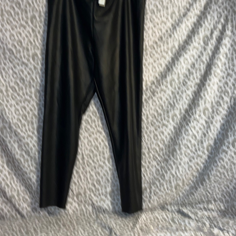 Gently worn black Lauren Conrad faux leather skinny pants